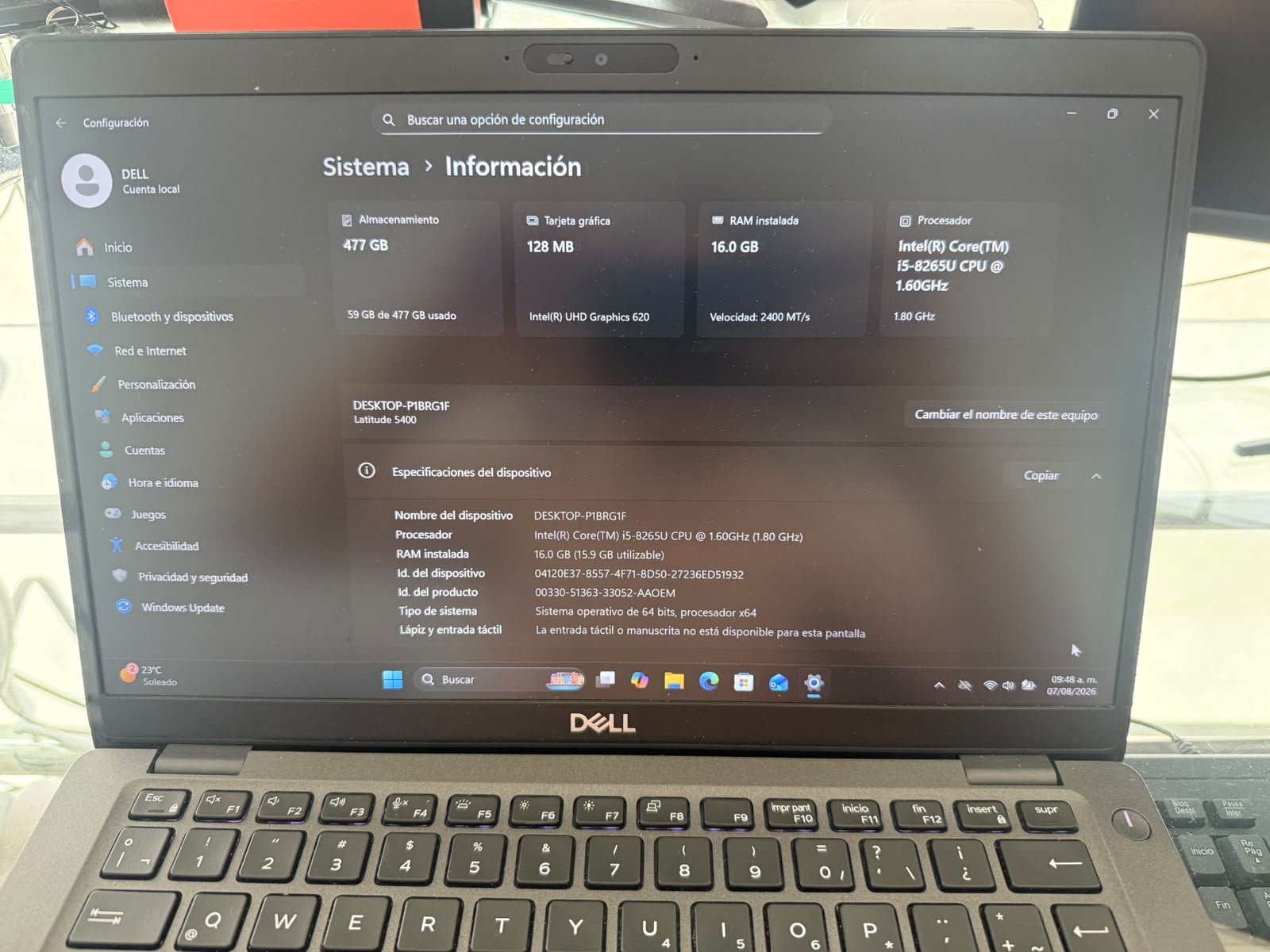 Laptop Dell Latitude 5400 | Intel Core i5 | 16GB RAM | 512GB